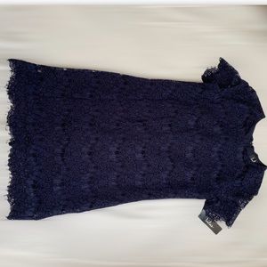 Lulus blue shift lace dress